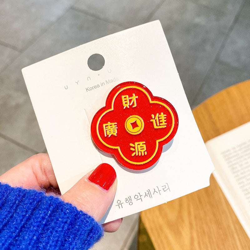 紅色壓克力髮夾