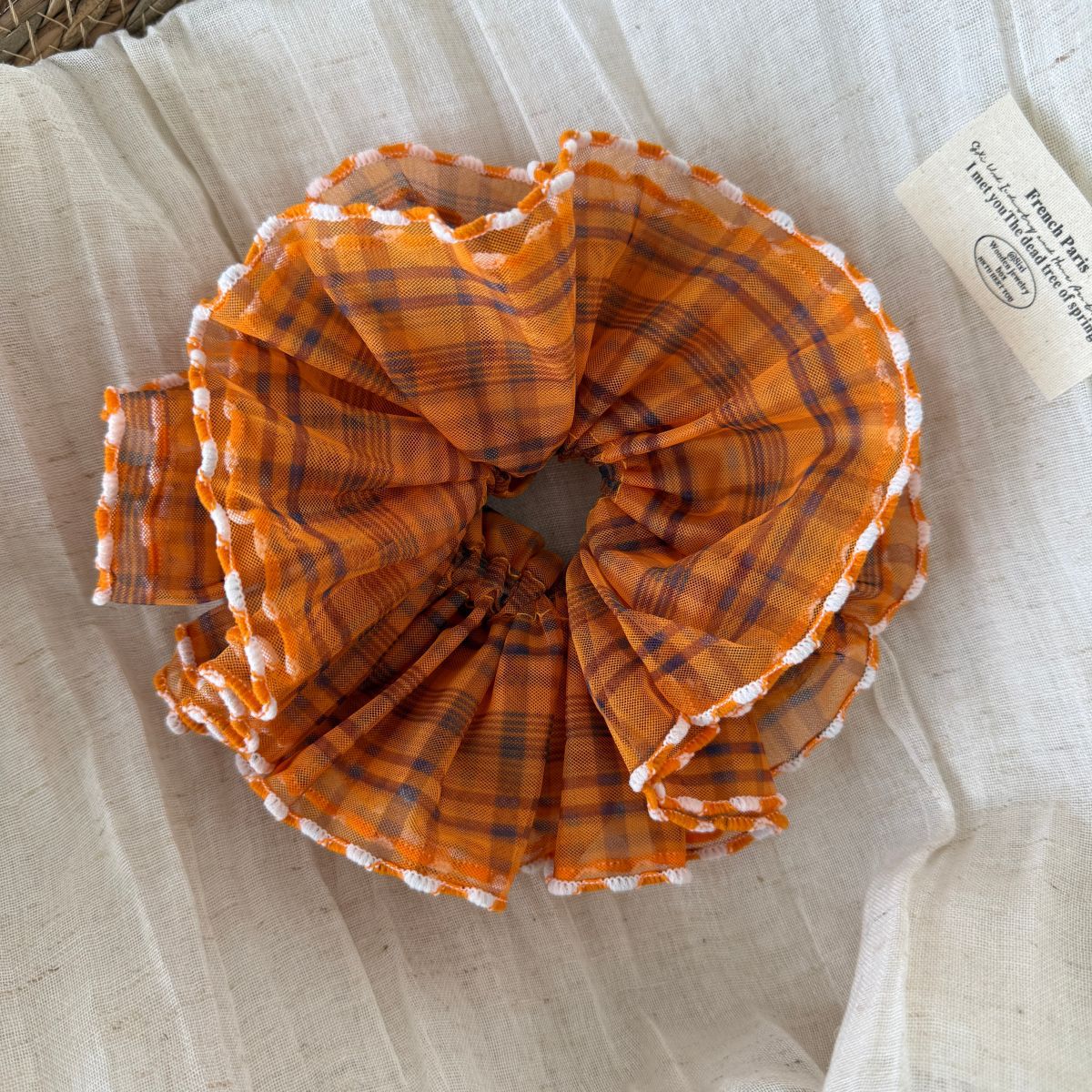 網紗大腸圈復古髮圈