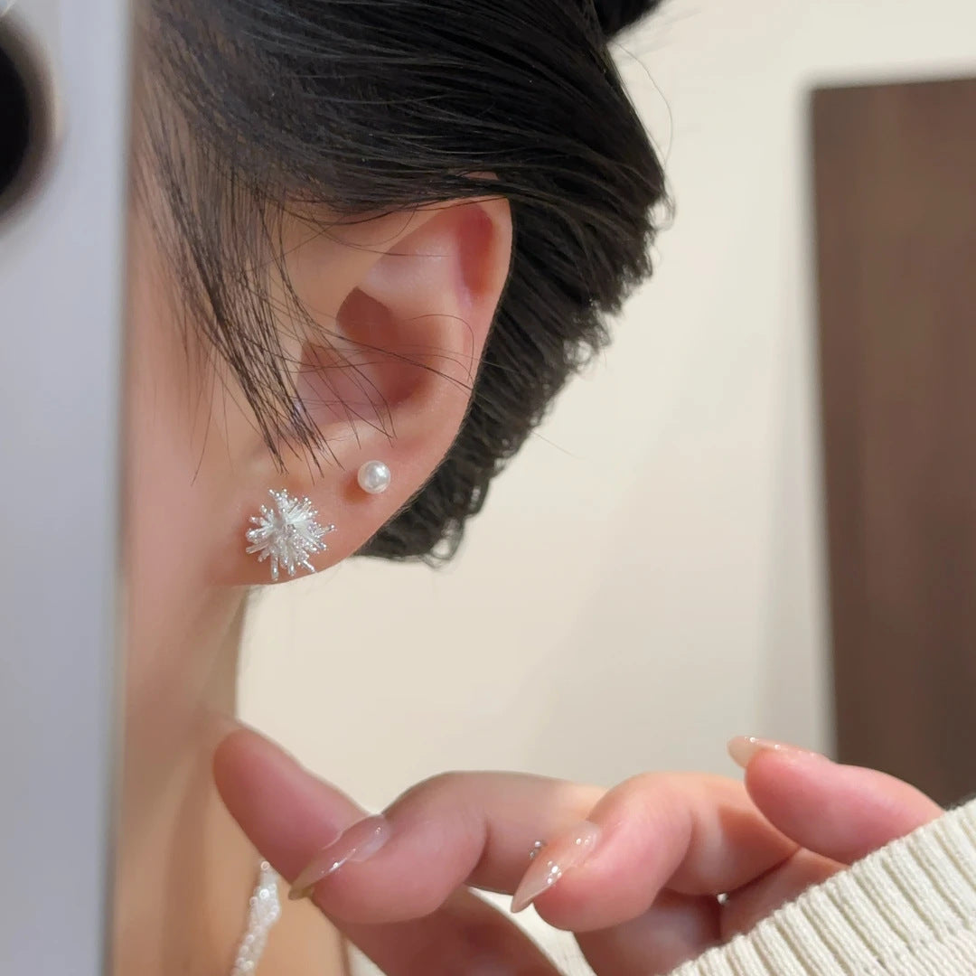 S925鋯石耳釘四件組－商品主圖｜https://igowo.tw/