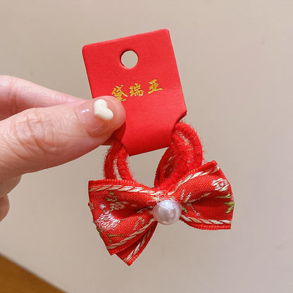 絨面蝴蝶結復古髮夾－細節特寫31｜https://igowo.tw/