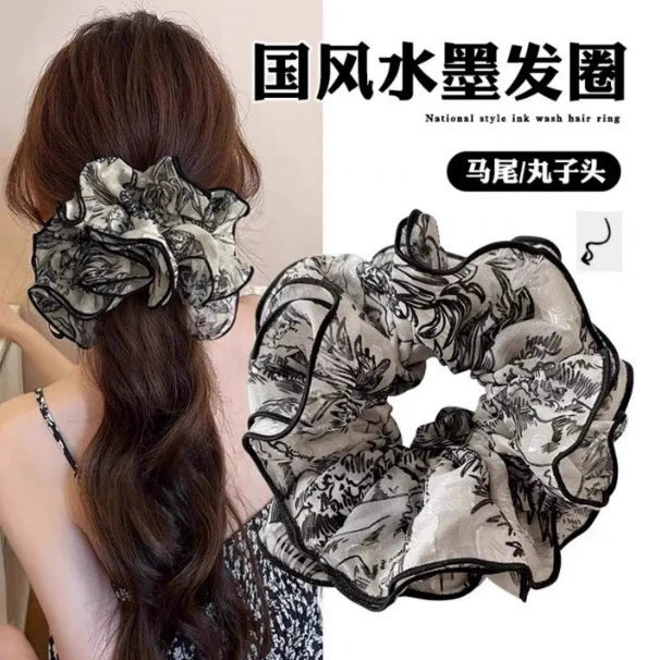 大腸圈暈染復古髮圈－商品主圖｜https://igowo.tw/
