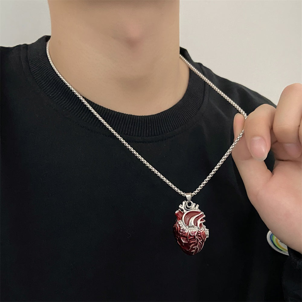 紅色墜飾復古項鍊－商品主圖｜https://igowo.tw/