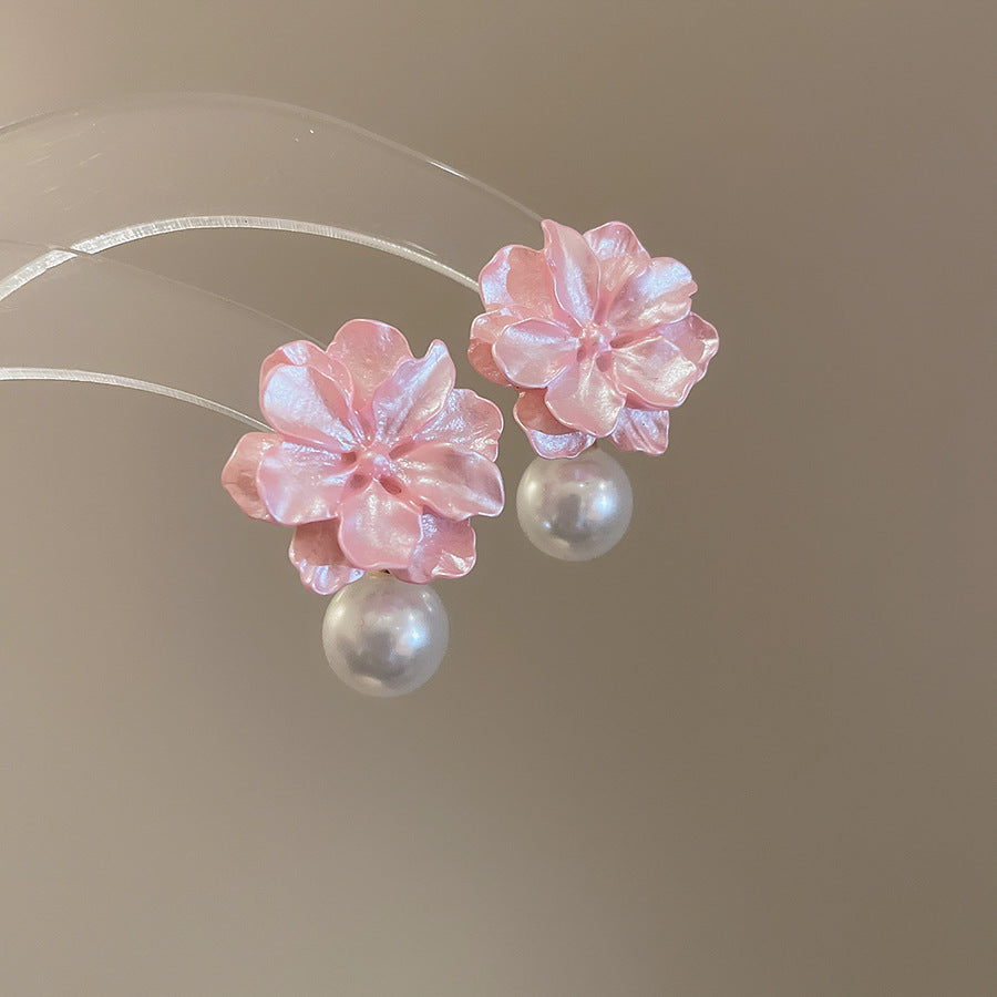 珍珠花朵流蘇耳環－細節特寫41｜https://igowo.tw/