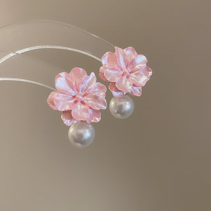 珍珠花朵流蘇耳環－細節特寫41｜https://igowo.tw/