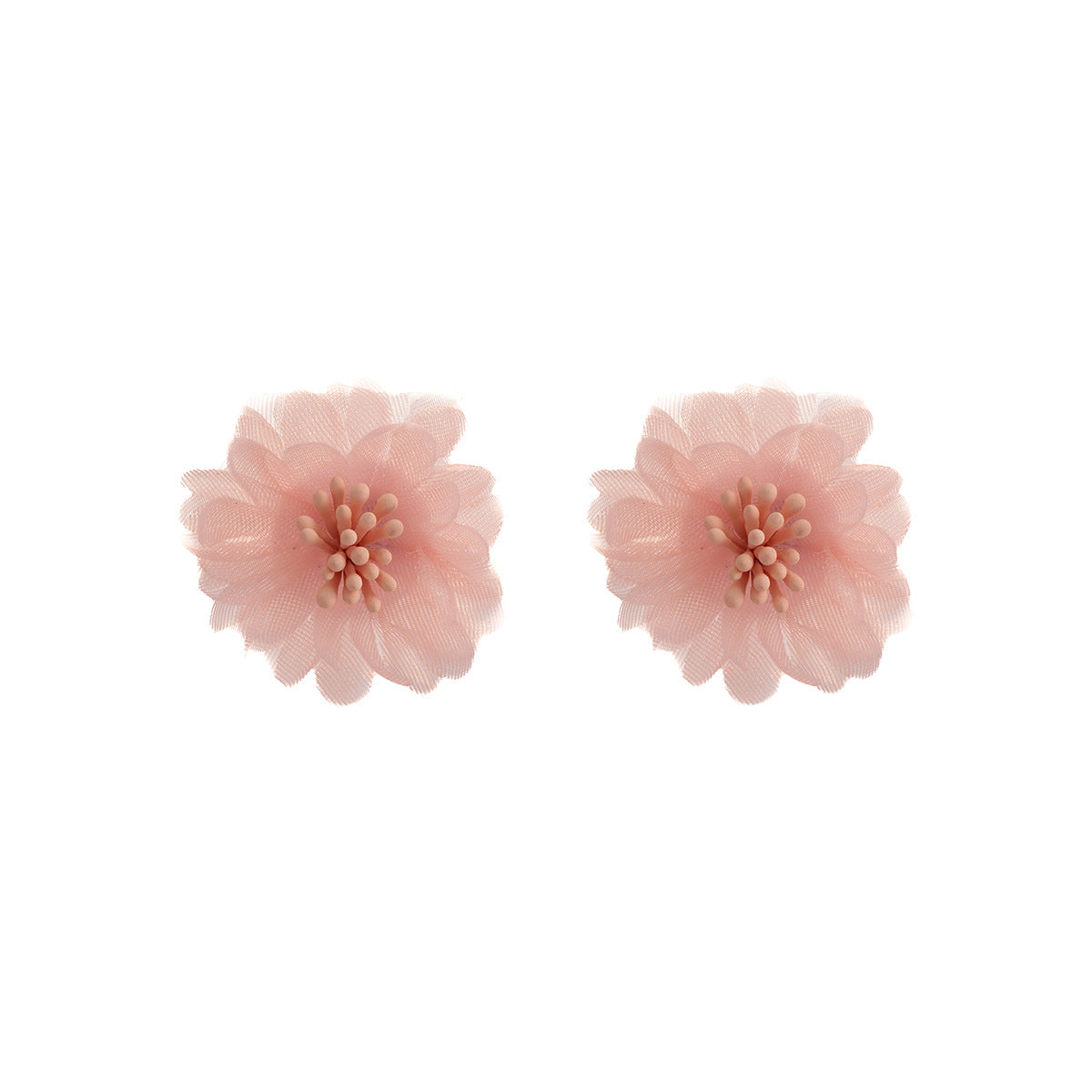 蕾絲花朵耳環－1/藍色款細節｜https://igowo.tw/