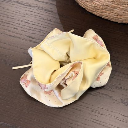 黃色小熊蝴蝶結髮圈