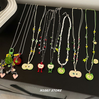 蘋果簡約項鍊－商品主圖｜https://igowo.tw/