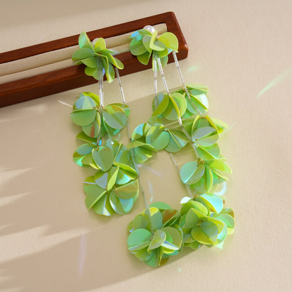 壓克力花朵流蘇耳環－細節特寫25｜https://igowo.tw/