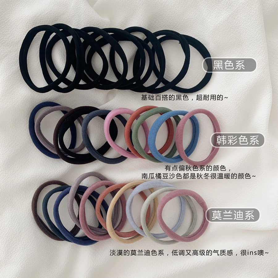 黑色彈力繩髮圈－黑款細節｜https://igowo.tw/