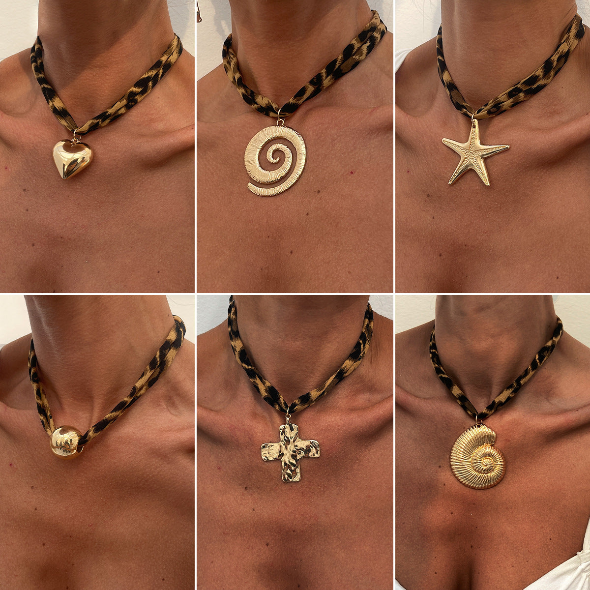 貝殼海星墜飾項鍊－商品主圖｜https://igowo.tw/
