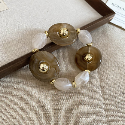 亞克力不規則項鏈手鏈耳釘首飾套裝個性時尚百搭歐美跨境小眾飾品