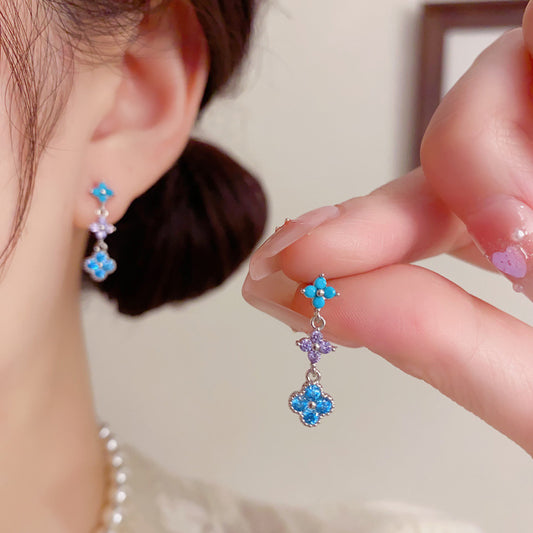 S925彩色流蘇耳環－商品主圖｜https://igowo.tw/