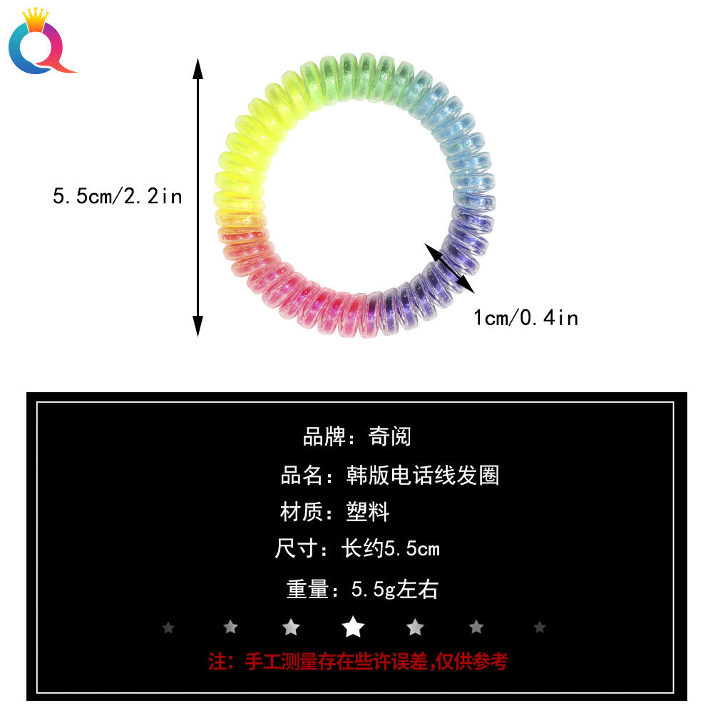 漸層彈力繩髮圈－細節特寫1｜https://igowo.tw/