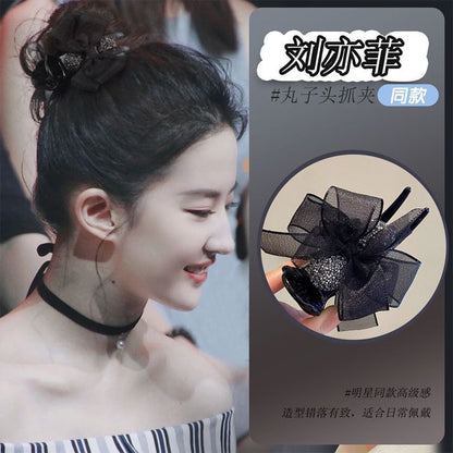 青春感~藍色系可愛雲朵發夾韓版高顏值小清新發圈少女心甜美發飾