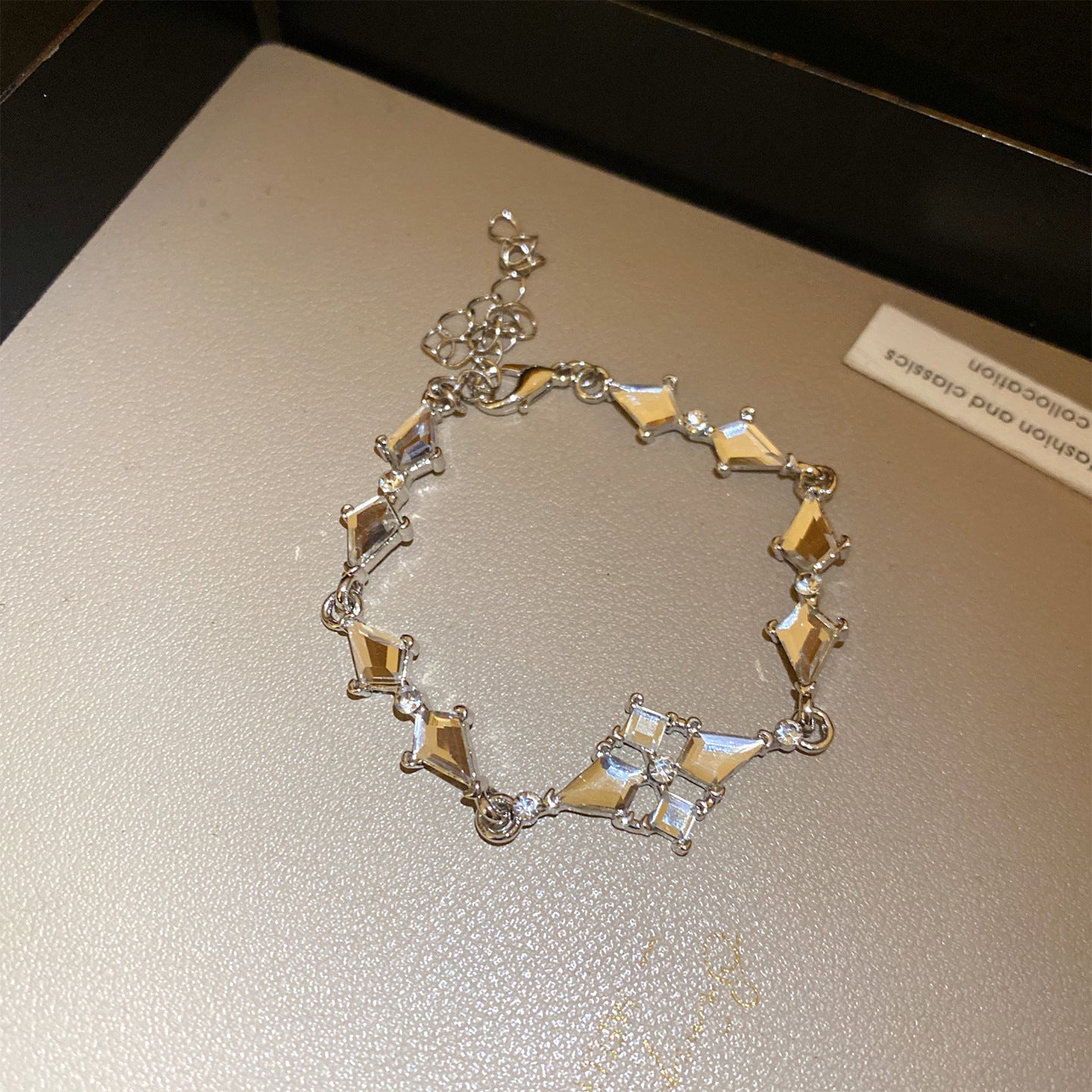 菱形鑲鑽手鍊