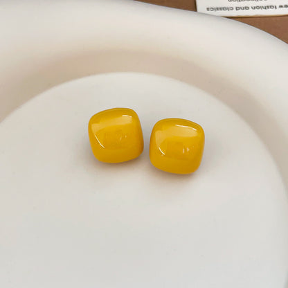 繽紛琺瑯銀針簡約耳釘