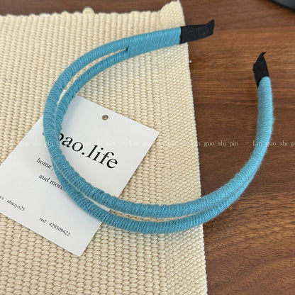 纏繞簡約髮箍－咖色款細節｜https://igowo.tw/