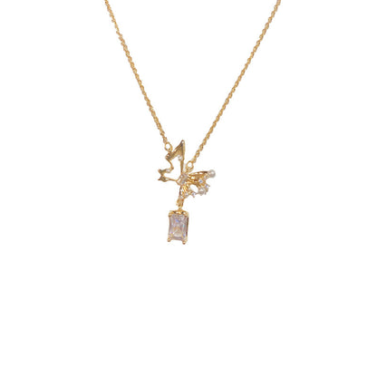 鋯石蝴蝶項鍊