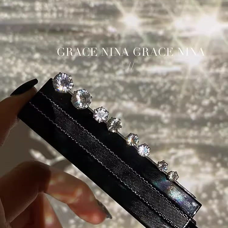 S925鋯石小巧簡約耳釘－細節特寫2｜https://igowo.tw/