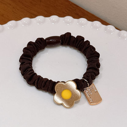 金色花朵髮圈