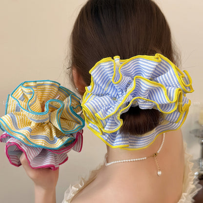彩色格紋多層髮圈－商品主圖｜https://igowo.tw/