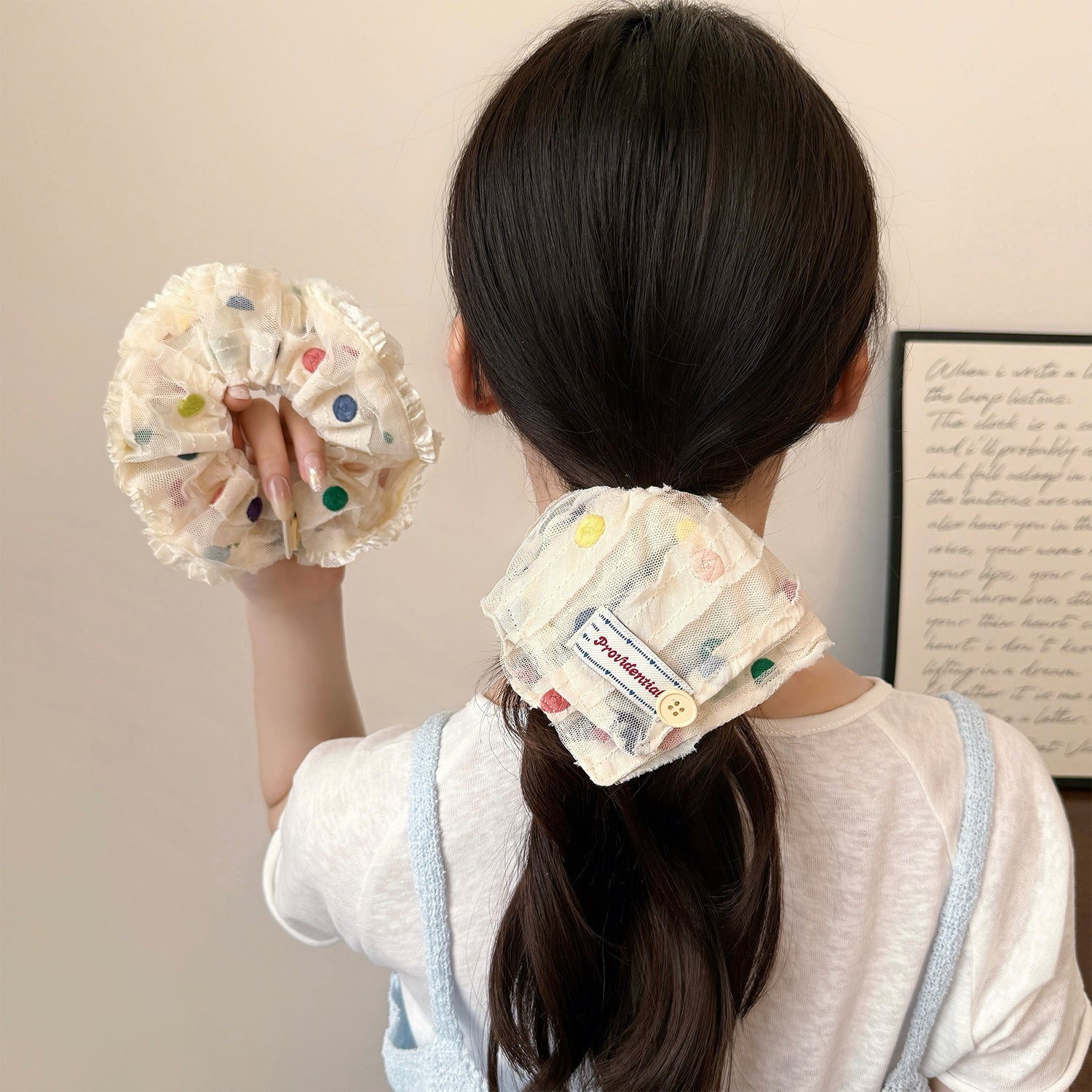 網紗大腸圈復古髮圈－商品主圖｜https://igowo.tw/