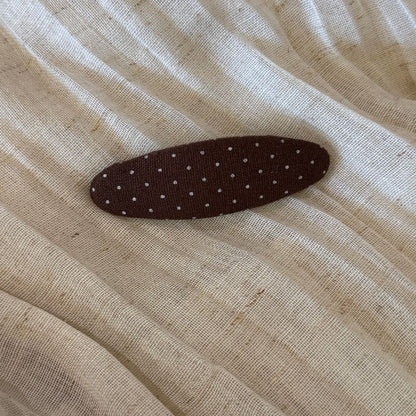 布面波點幾何復古髮夾