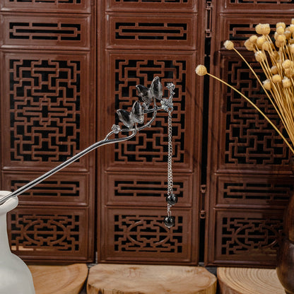 珍珠鈴蘭流蘇垂墜髮簪－細節特寫6｜https://igowo.tw/