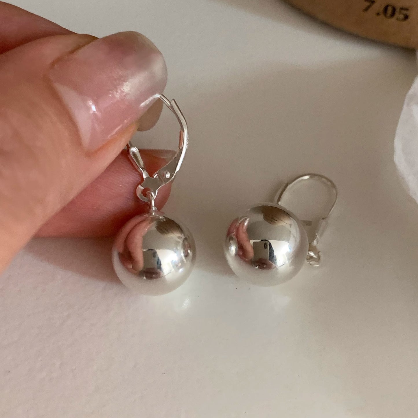 S925圓形復古簡約耳環－商品主圖｜https://igowo.tw/