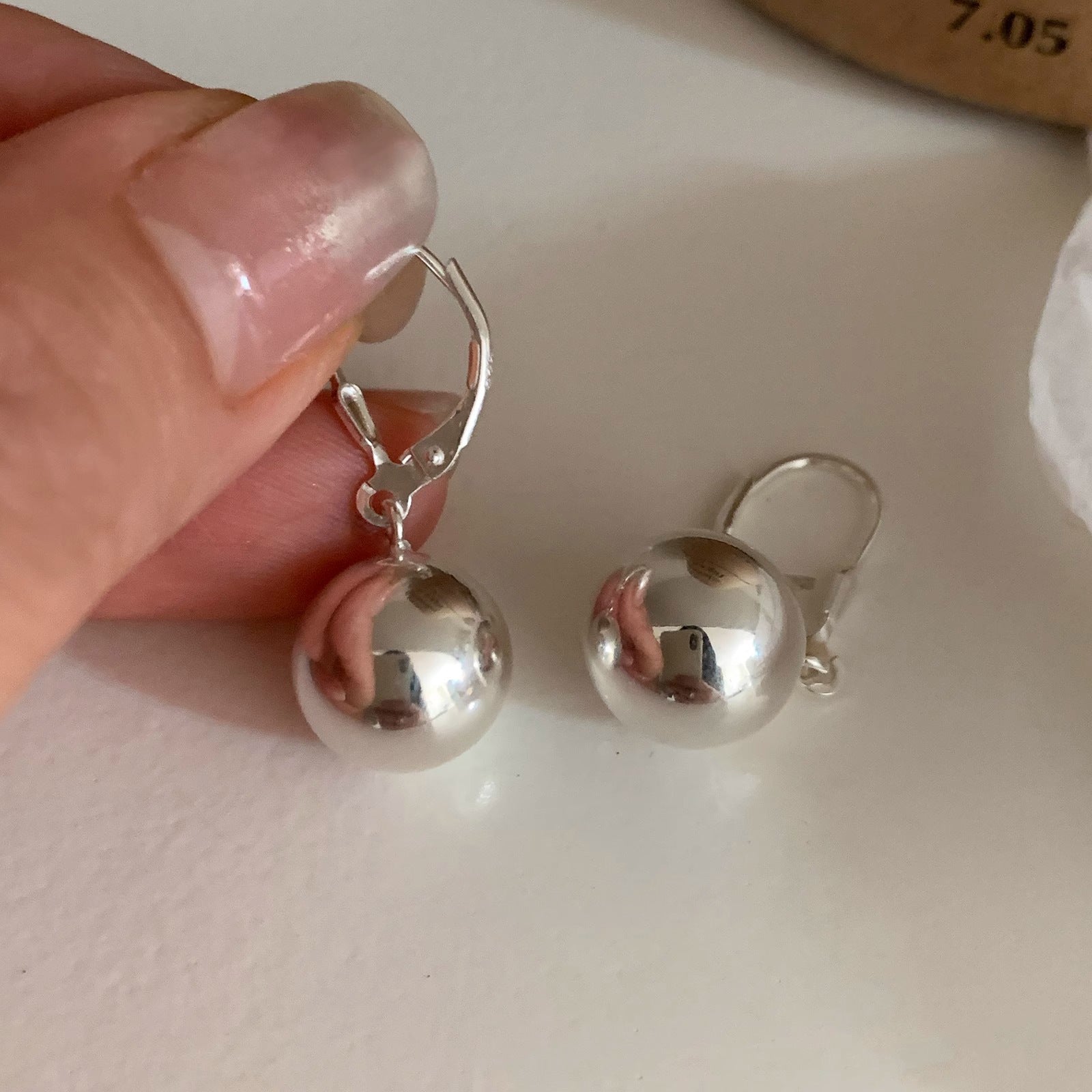 S925圓形復古簡約耳環－商品主圖｜https://igowo.tw/