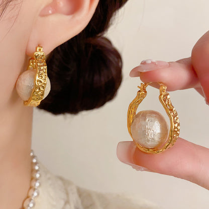 金屬水滴簡約耳扣－商品主圖｜https://igowo.tw/