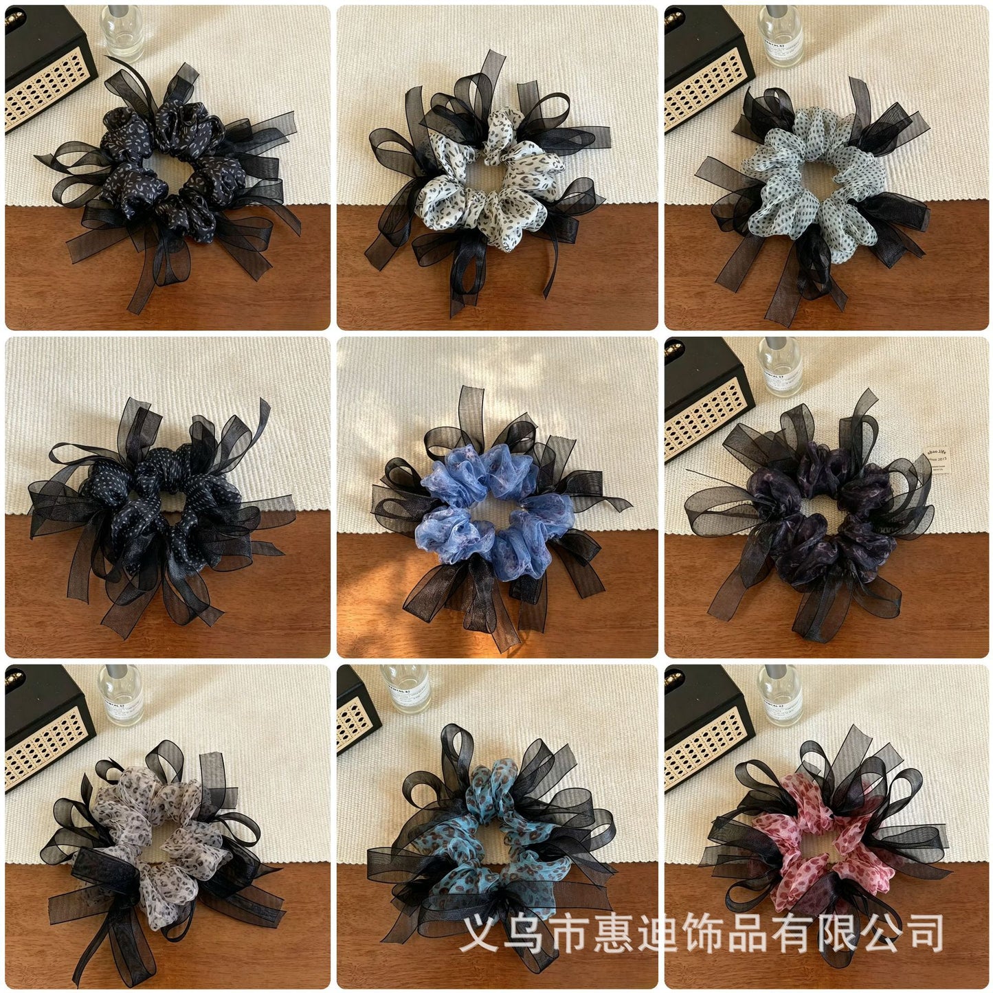 網紗蝴蝶結簡約髮圈－商品主圖｜https://igowo.tw/