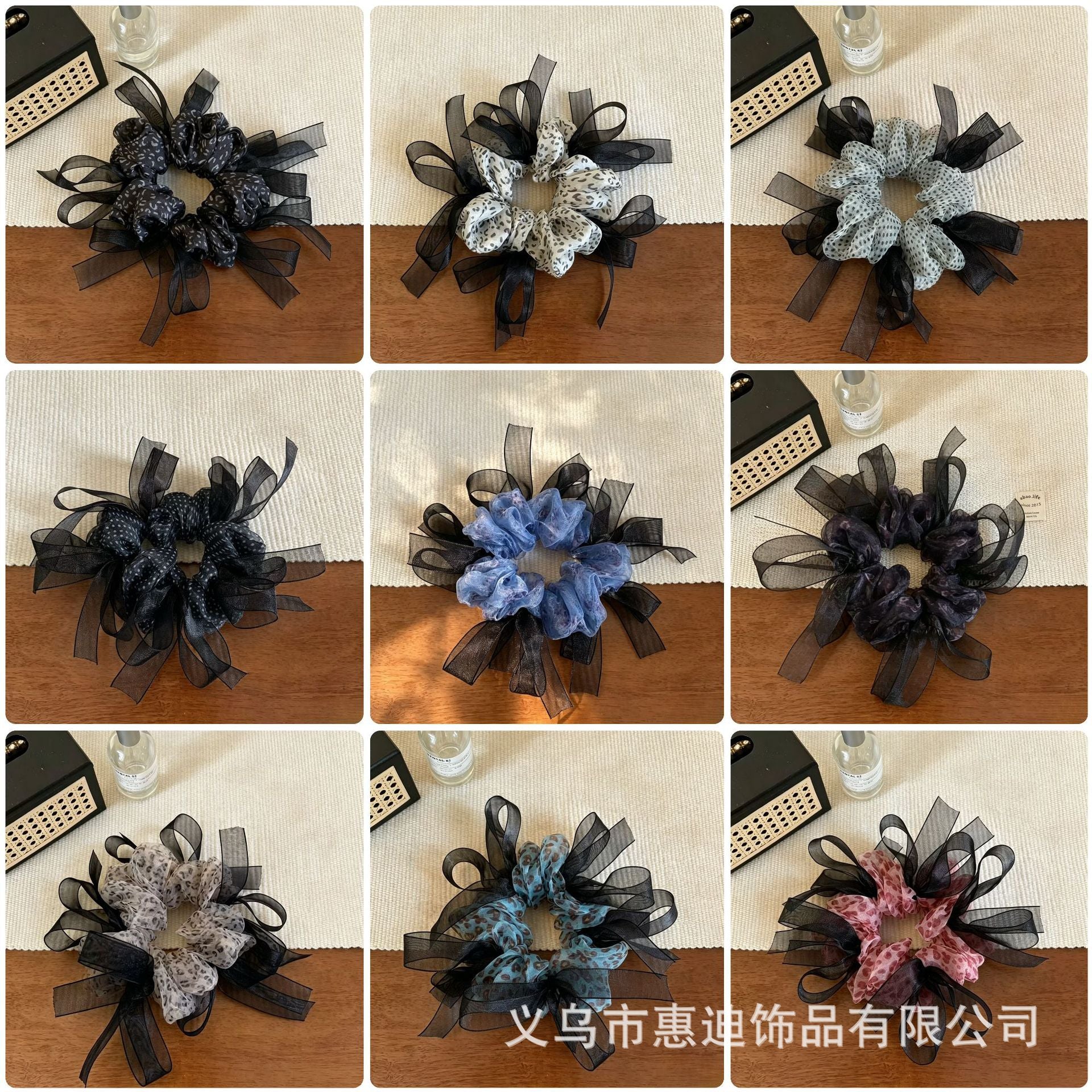 網紗蝴蝶結簡約髮圈－商品主圖｜https://igowo.tw/