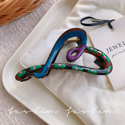 撞色簡約鯊魚夾