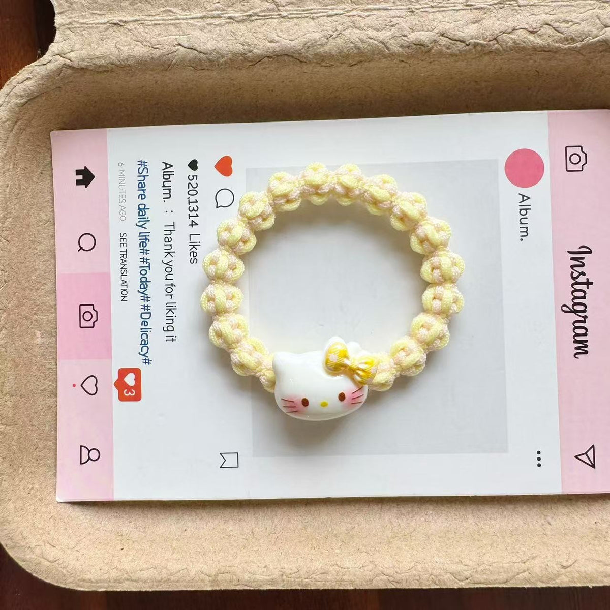 彩色貓咪卡通髮圈