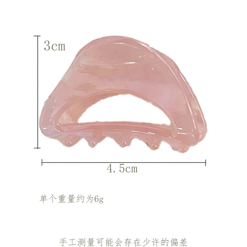 醋酸板材鯊魚夾－孔雀藍款細節｜https://igowo.tw/