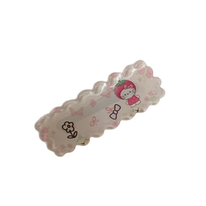 貓咪花朵髮夾－紫色貓咪髮夾款細節3｜https://igowo.tw/