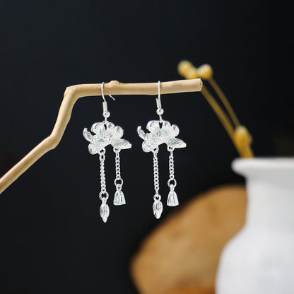 花朵長版復古耳環－細節特寫37｜https://igowo.tw/