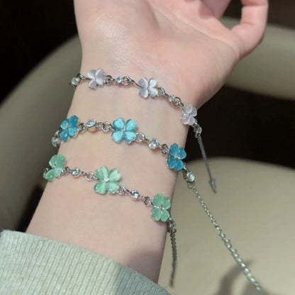 青野星愿~韓系花朵手鏈時尚甜美風精致手串輕奢高級感氣質手飾女