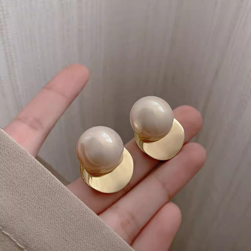 珍珠銀針復古簡約耳環－銀款細節｜https://igowo.tw/