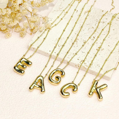 銅字母項鍊