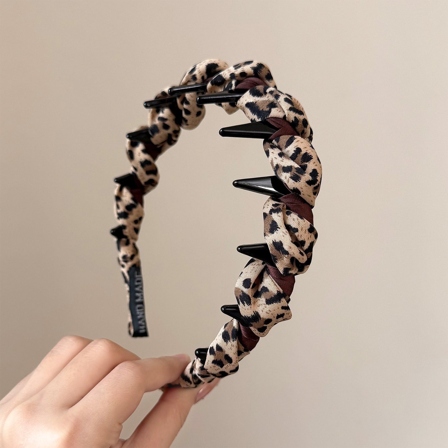豹紋纏繞髮箍