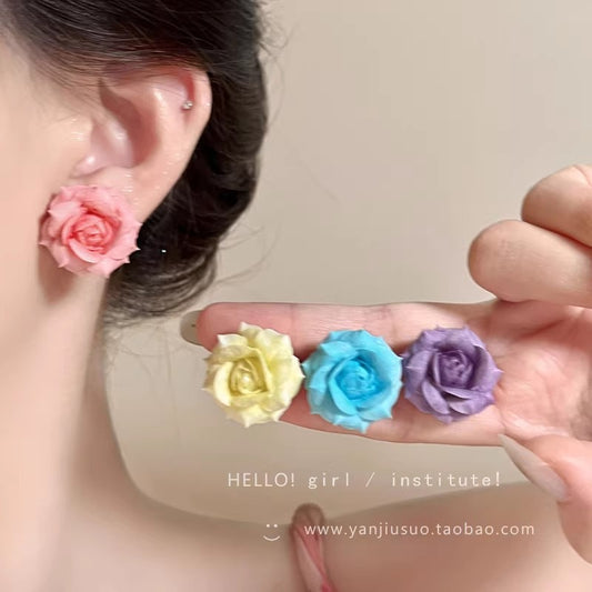 漸層花朵耳環－商品主圖｜https://igowo.tw/