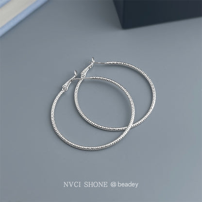銀針圓圈耳環