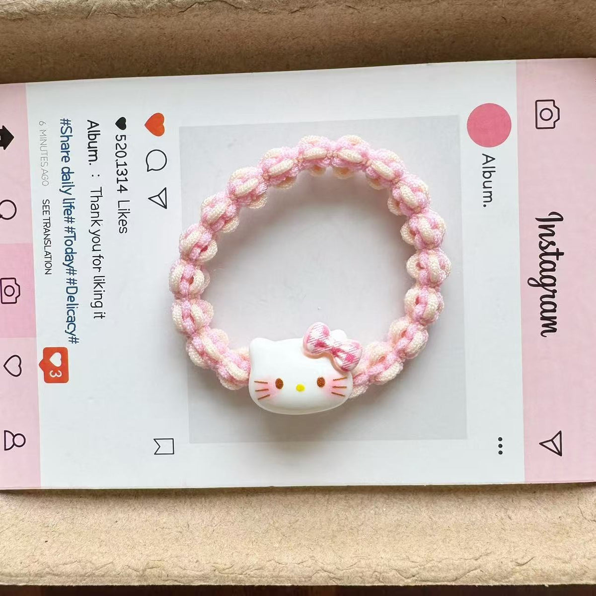 彩色貓咪卡通髮圈－細節特寫4｜https://igowo.tw/