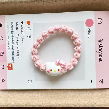 彩色貓咪卡通髮圈－細節特寫4｜https://igowo.tw/