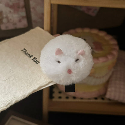 白色兔子卡通立體髮夾