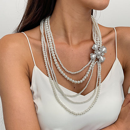 珍珠串珠復古項鍊－細節特寫1｜https://igowo.tw/