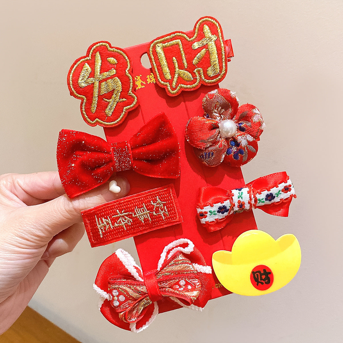 絨面蝴蝶結復古髮夾－細節特寫34｜https://igowo.tw/