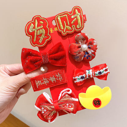 絨面蝴蝶結復古髮夾－細節特寫34｜https://igowo.tw/
